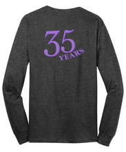 Load image into Gallery viewer, CLO ACADEMY 35 YEARS CORE COTTON BLEND YOUTH &amp; ADULT LONG SLEEVE TEE WITH LEFT CHEST AND FULL BACKDESIGN