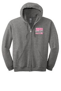 KEYSTONE OAKS - MEAN GIRLS: ADULT FULL-ZIP SWEATSHIRT - BLACK OR GRAPHITE HEATHER