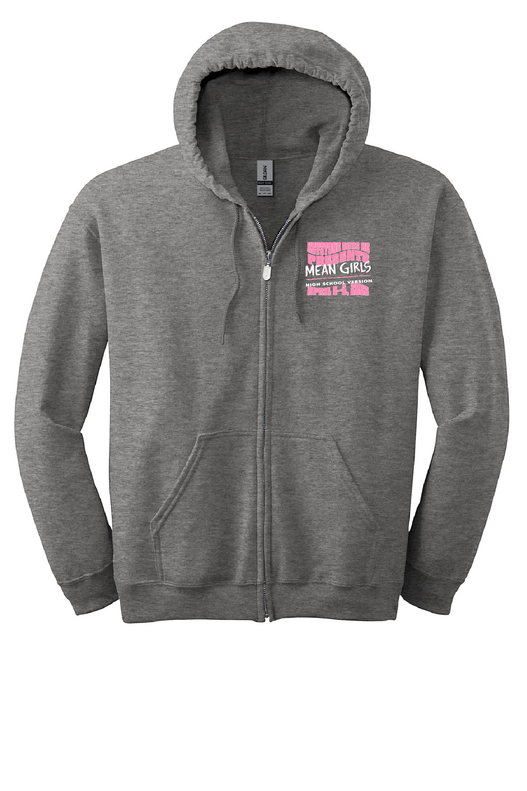 KEYSTONE OAKS - MEAN GIRLS: ADULT FULL-ZIP SWEATSHIRT - BLACK OR GRAPHITE HEATHER