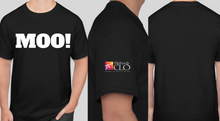 Load image into Gallery viewer, PITTSBURGH CLO &quot;INTO THE WOODS&quot; MOO! - YOUTH &amp; ADULT SHORT SLEEVE T-SHIRT: WHITE OR BLACK