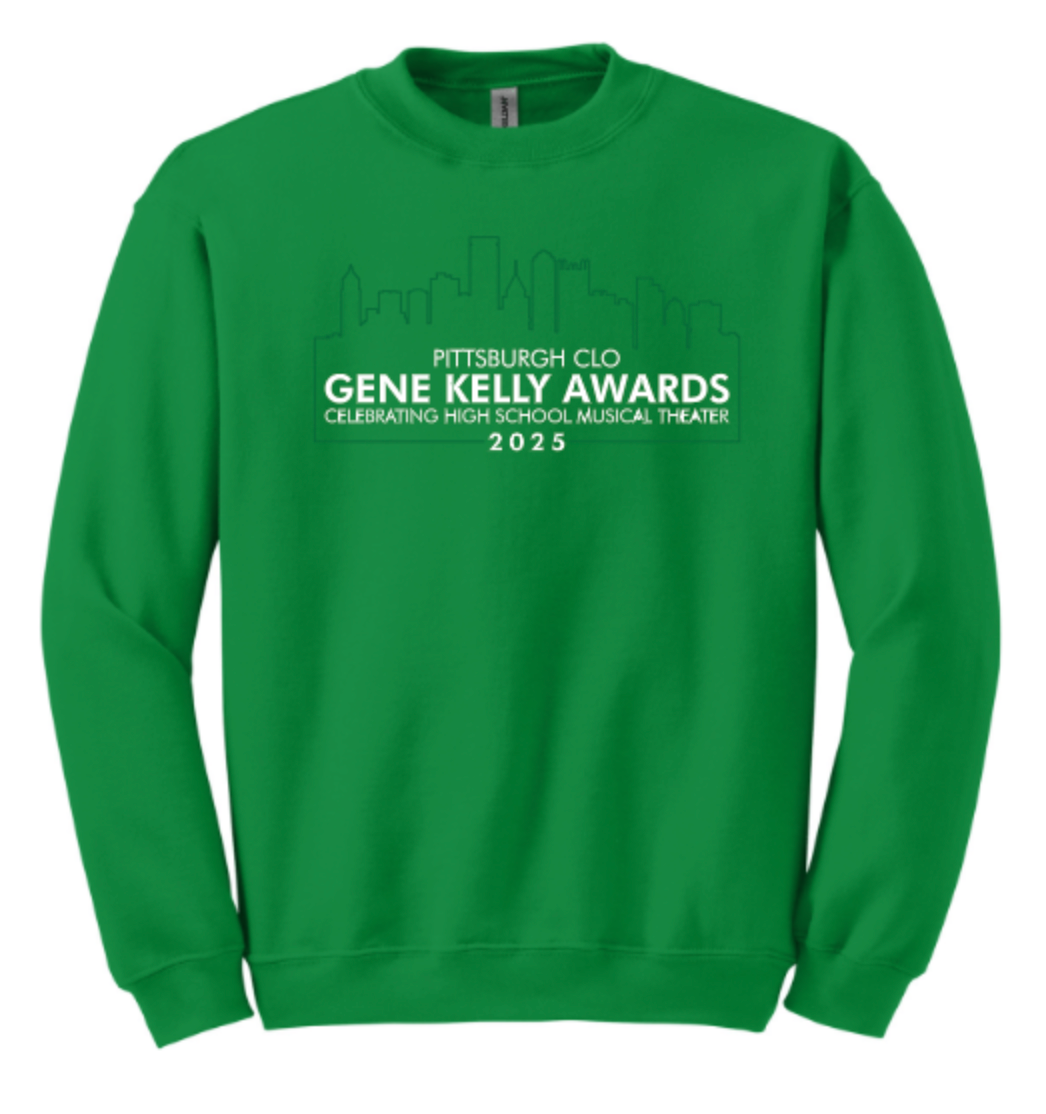 GENE KELLY AWARDS CREWNECK SWEATSHIRT - FULL CHEST DESIGN PGH CITY SCAPE