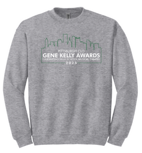 GENE KELLY AWARDS CREWNECK SWEATSHIRT - FULL CHEST DESIGN PGH CITY SCAPE