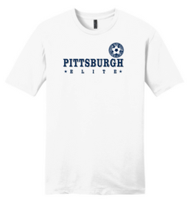 PITTSBURGH ELITE SHORT SLEEVE 100% RINGSPUN COTTON T-SHIRT - CLASSIC DESIGN - GREY, WHITE OR NAVY