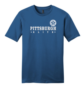 PITTSBURGH ELITE SHORT SLEEVE 100% RINGSPUN COTTON T-SHIRT - CLASSIC DESIGN - GREY, WHITE OR NAVY