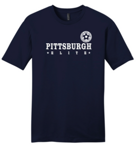 PITTSBURGH ELITE SHORT SLEEVE 100% RINGSPUN COTTON T-SHIRT - CLASSIC DESIGN - GREY, WHITE OR NAVY