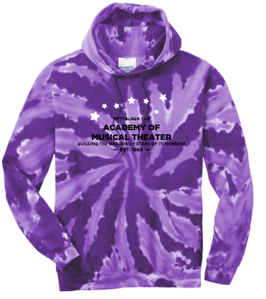 CLO ACADEMY FALL / WINTER 2023 TIE DYE HOODED YOUTH & ADULT HOODED SWEATSHIRT