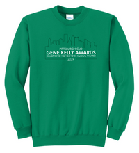 Load image into Gallery viewer, GENE KELLY AWARDS CREWNECK SWEATSHIRT - FULL CHEST DESIGN PGH CITY SCAPE