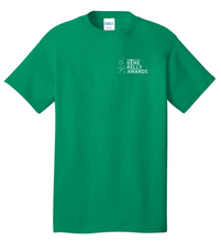 Load image into Gallery viewer, GENE KELLY AWARDS ADULT SHORT SLEEVE T-SHIRT - LEFT CHEST DESIGN WITH PARTICIPATING SCHOOLS BACK DESIGN