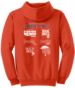 CLO ACADEMY SUMMER CAMP 2024 YOUTH & ADULT HOODED SWEATSHIRT - FULL FRONT / BACK & ARMDESIGN