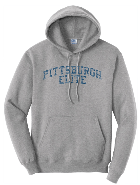 PITTSBURGH ELITE UNISEX CORE FLEECE HOODED SWEATSHIRT - VINTAGE PRINT