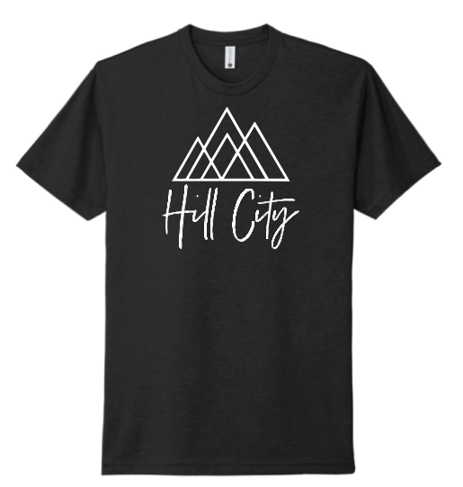 HILL CITY CHURCH FULL CHEST LOGO - RINGSPUN SHORT SLEEVE TEE IN YOUTH AND ADULT SIZES
