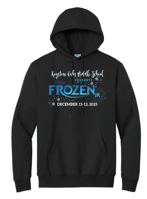 KEYSTONE OAKS MIDDLE SCHOOL -  FROZEN JR: YOUTH & ADULT HOODED SWEATSHIRT IN BLACK OR PURPLE