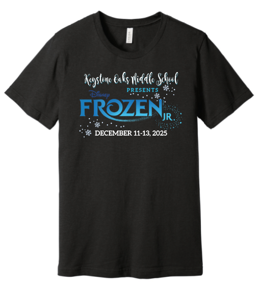 KEYSTONE OAKS MIDDLE SCHOOL- FROZEN JR: RINGSPUN YOUTH & ADULT SHORT SLEEVE T-SHIRT - BLACK HEATHER