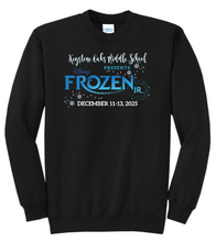 Load image into Gallery viewer, KEYSTONE OAKS MIDDLE SCHOOL -  FROZEN JR: YOUTH &amp; ADULT CREWNECK SWEATSHIRT IN BLACK OR PURPLE
