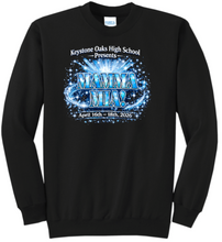 Load image into Gallery viewer, KEYSTONE OAKS HIGH SCHOOL -  MAMMA MIA! : YOUTH &amp; ADULT CREWNECK SWEATSHIRT IN BLACK OR TRUE ROYAL