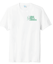 Load image into Gallery viewer, GENE KELLY AWARDS ADULT SHORT SLEEVE T-SHIRT - LEFT CHEST DESIGN WITH PARTICIPATING SCHOOLS BACK DESIGN