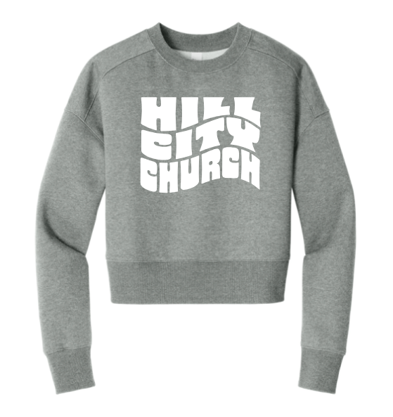 HILL CITY CHURCH CROPPED WOMEN'S CREWNECK SWEATSHIRT