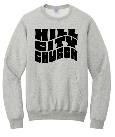 HILL CITY CHURCH CREWNECK SWEATSHIRT WITH FRONT POCKET