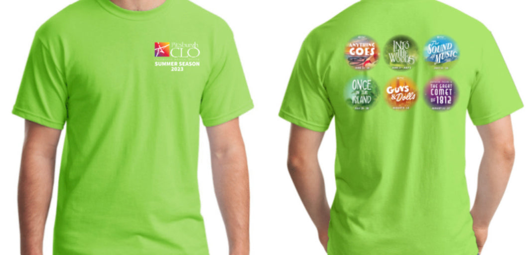 PITTSBURGH CLO SUMMER SEASON 2023 YOUTH & ADULT SHORT SLEEVE T-SHIRT