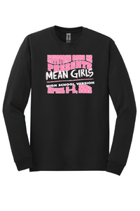 *CREW SHIRT* KEYSTONE OAKS - MEANS GIRLS: CORE COTTON YOUTH & ADULT LONG SLEEVE - BLACK