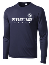 Load image into Gallery viewer, PITTSBURGH ELITE PERFORMANCE POSI-CHARGE COMPETITOR UNISEX LONGSLEEVE - CLASSIC DESIGN - WHITE OR NAVY