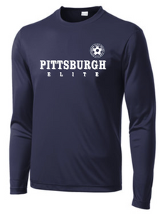 PITTSBURGH ELITE PERFORMANCE POSI-CHARGE COMPETITOR UNISEX LONGSLEEVE - CLASSIC DESIGN - WHITE OR NAVY
