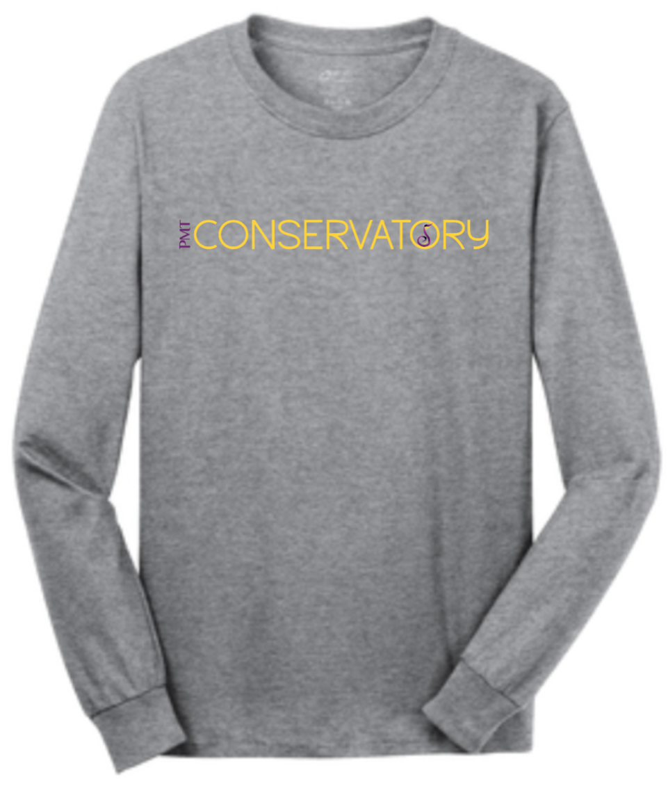PMT CONSERVATORY GREY YOUTH & ADULT LONGSLEEVE T-SHIRT