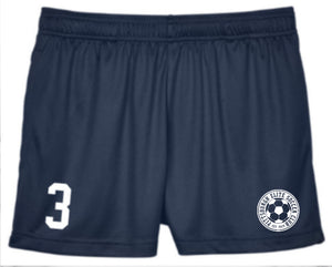 PITTSBURGH ELITE WOMEN'S PERFORMANCE SHORTS WITH PLAYER NUMBER