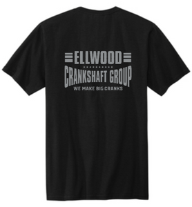 ECG BLACK T-SHIRT WITH GREY DESIGN - STYLE 1