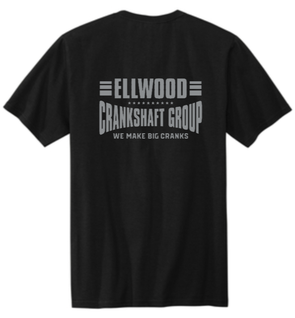 ECG BLACK T-SHIRT WITH GREY DESIGN - STYLE 1