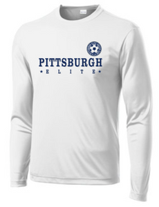 PITTSBURGH ELITE PERFORMANCE POSI-CHARGE COMPETITOR UNISEX LONGSLEEVE - CLASSIC DESIGN - WHITE OR NAVY