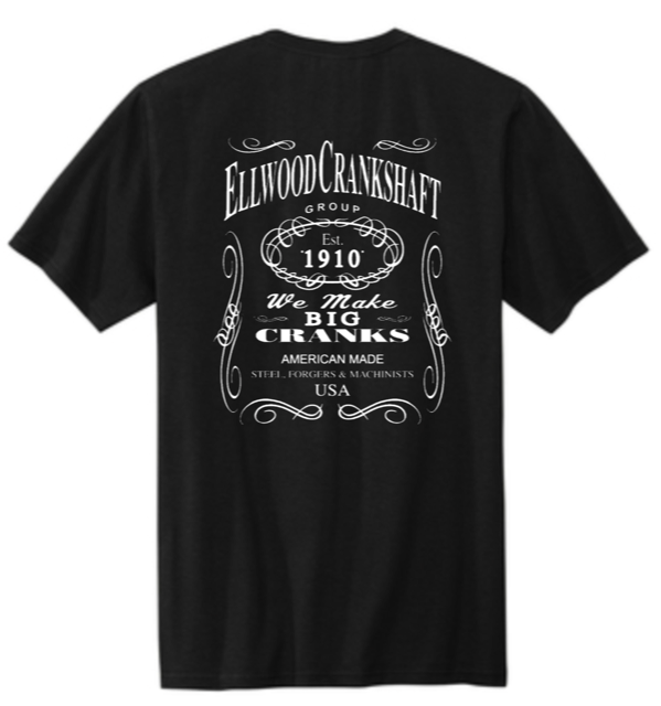 ECG BLACK T-SHIRT WITH WHITE DESIGN - STYLE 2